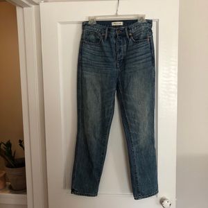 Madewell stovepipe jeans in vintage wash, sz 26
